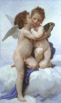 LAmour et Psyche enfants ángel William Adolphe Bouguereau desnudo Pinturas al óleo